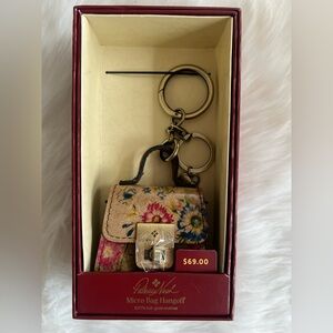 Patricia Nash Floral micro bag hangoff charm- floral